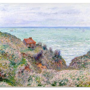 Cabina de la Guardia de Aduanas (1882) CLAUDE MONET Póster de pintura vintage -Sin marco- Impresión de arte premium