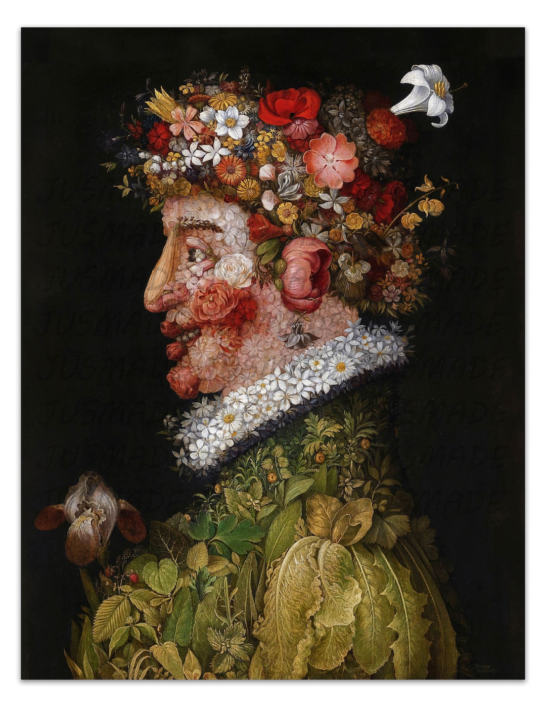 Giuseppe Arcimboldo SPRING (borderless) 1573 Vintage Painting, Premium ...