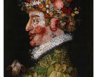 Giuseppe Arcimboldo SPRING (Borderless) 1573 Vintage Painting, Premium Art Print