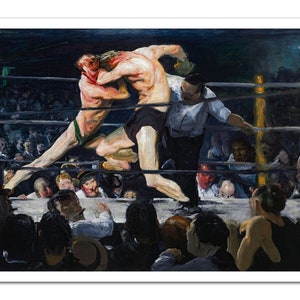 Stag at Sharkey&#39;s (1909) GEORGE BELLOWS Vintage Painting Poster -Unframed- Premium Art Print