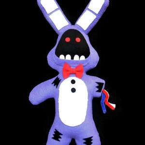 Broken/ Withered Bonnie Handmade Plush Five Nights at Freddys 13 inch Fnaf image 2