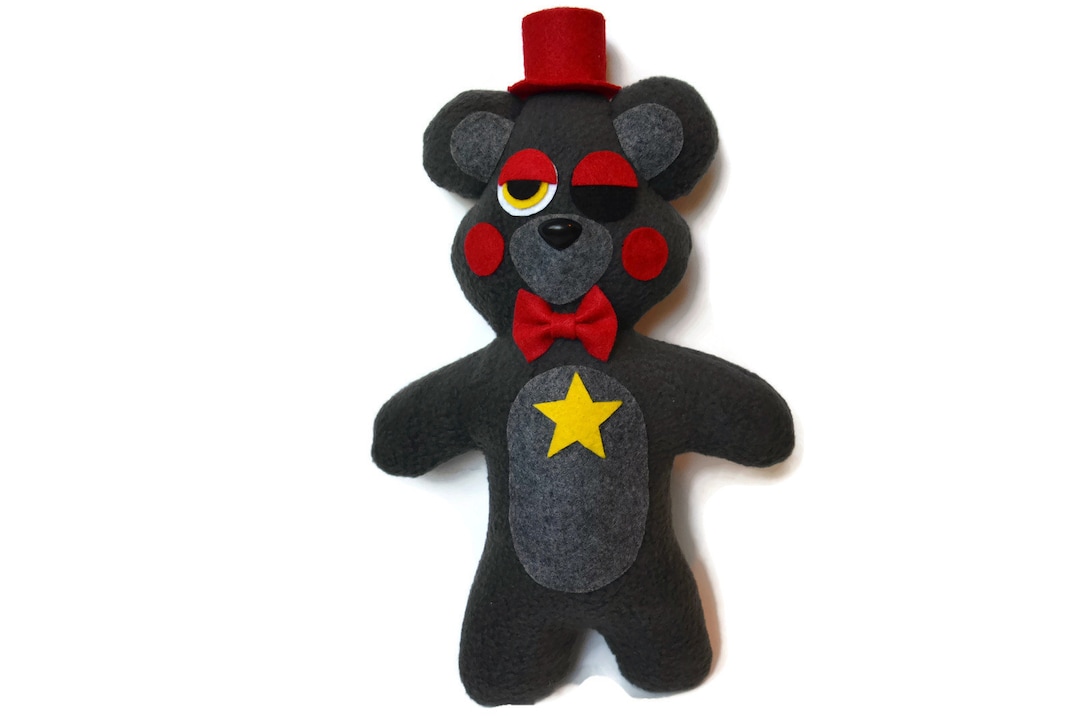 Shadow Freddy black Withered Version Handmade Fnaf Plush by 