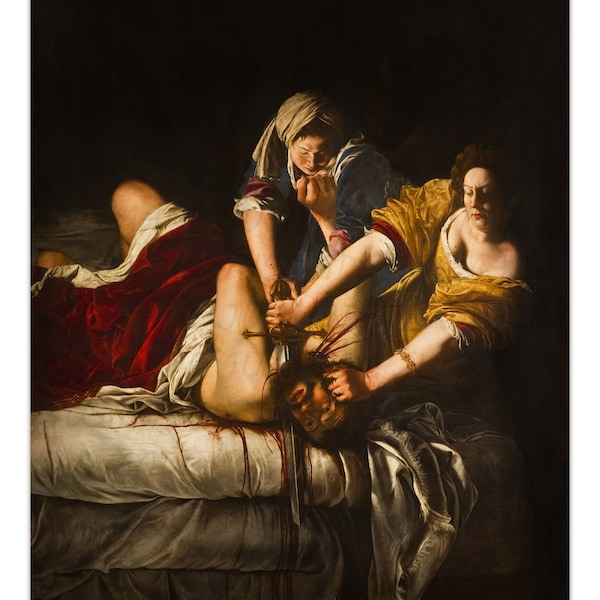 GIUDITTA DECOLLA OLOFERNE di Artemisia Gentileschi 1614 Stampa artistica vintage