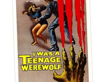 I WAS A TEENAGE WEREWOLF Movie Reproduction Poster/Print Retouched