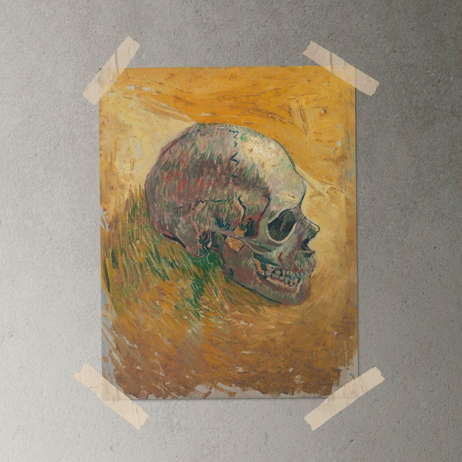 Vincent Van Gogh SKULL 1887 Vintage Painting Poster - Etsy