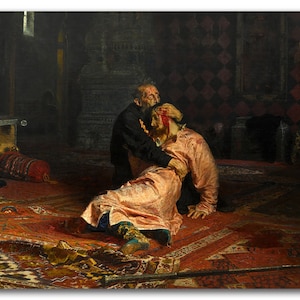 Ivan the Terrible & His Son – 1883 Ilya Repin Tragic Masterpiece Poster