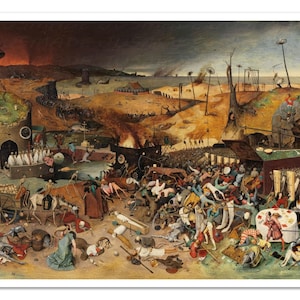 The Triumph of Death Poster - Pieter Bruegel - Medieval Black Plague Art - Print Poster
