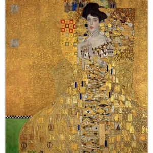 Gustav Klimt Portrait Of ADELE BLOCH-BAUER I (1907) Vintage Painting Poster -Unframed- Premium Art Print