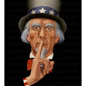 UNCLE SAM Portrait WW2 Vintage US Government Poster -Unframed- Art Print
