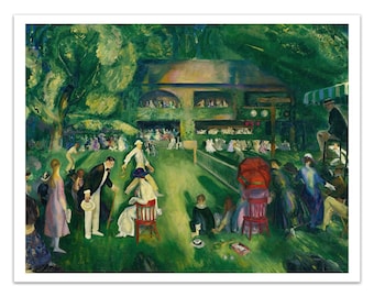 Tennis at Newport (1920) GEORGE BELLOWS Vintage Painting Poster -Unframed- Premium Art Print