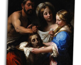 Salome with the head of John the Baptist 1680 ONORIO MARINARI 15 x 13 reprint