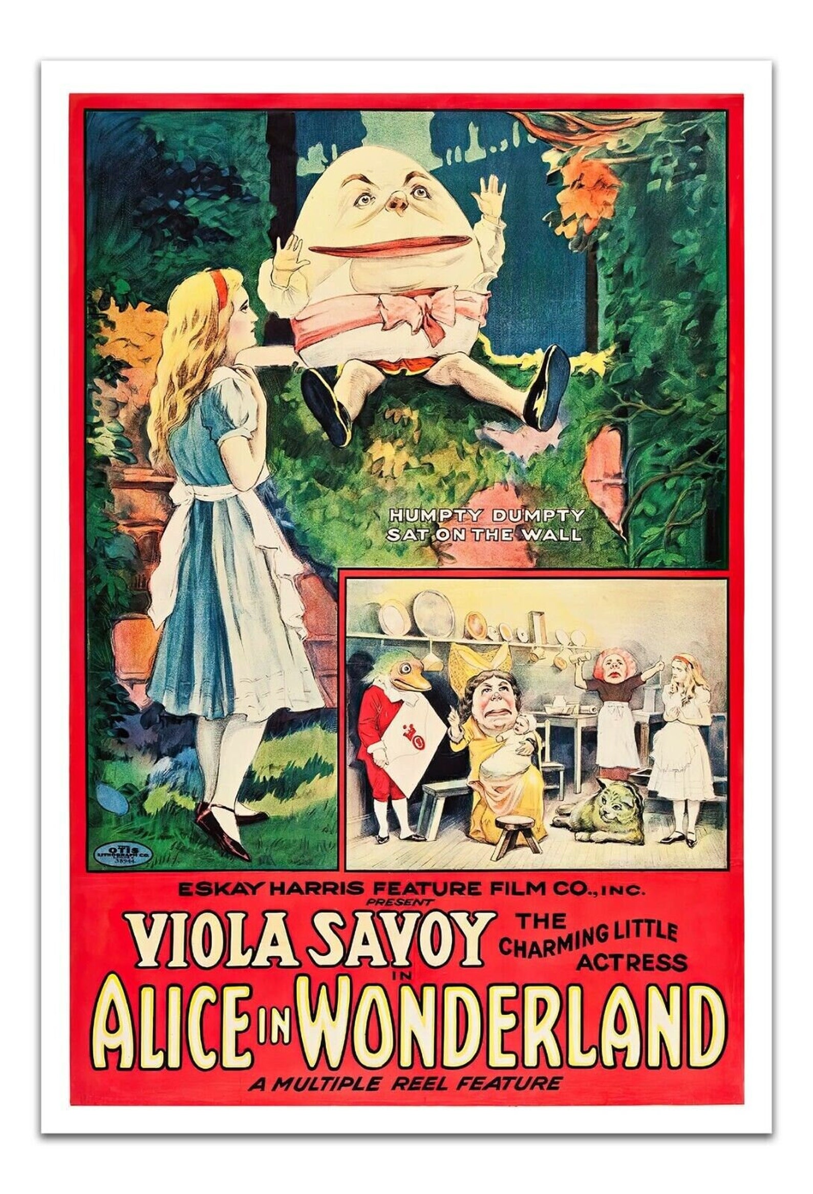 ALICE IN WONDERLAND 1915 Vintage Animated Cartoon Movie Poster 22x15 ...