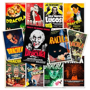 DRÁCULA, película de terror vintage de los años 30 y 70. IMPRESIONES PREMIUM Elija un póster y un tamaño