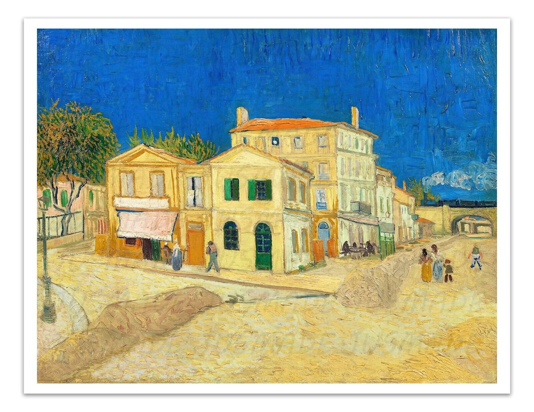 Van Gogh Das Gelbe Haus Vincent Van Gogh DAS GELBE HAUS 1888 Vintage Malerei Poster Ungerahmt