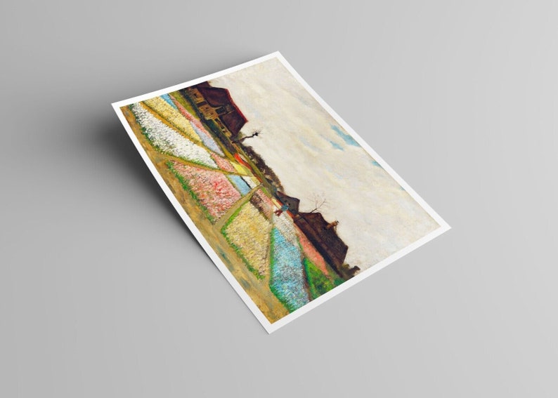 Vincent Van Gogh FLOWER BEDS in HOLLAND 1883 Vintage Painting Poster
