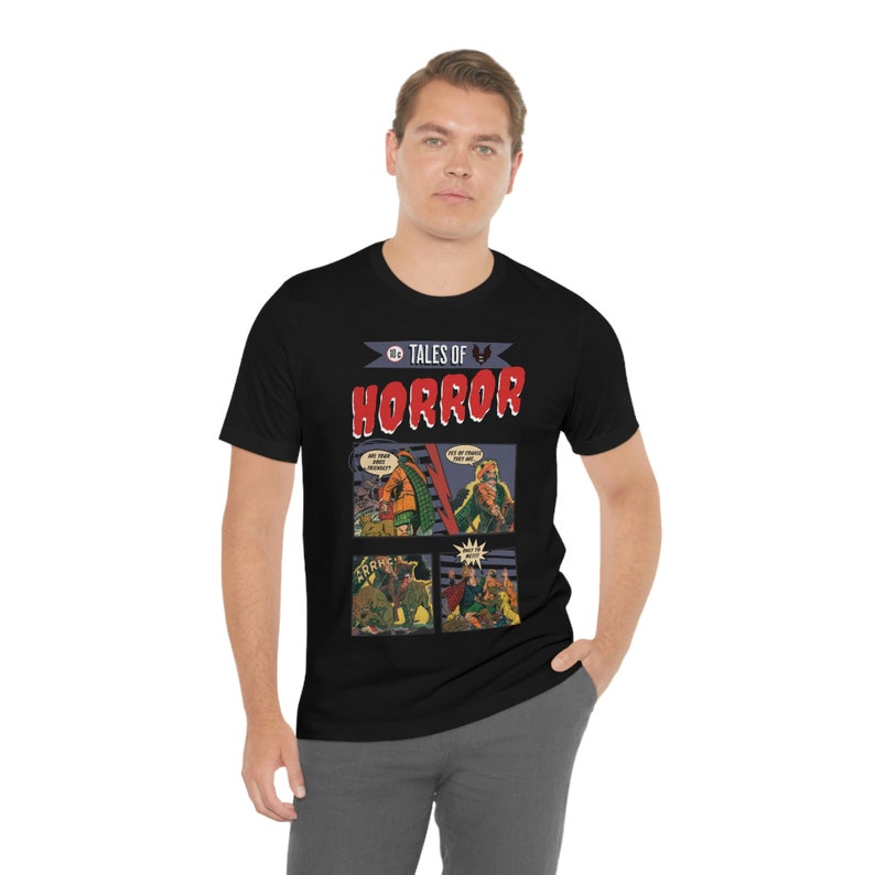 Vintage HORROR COMIC Book 1950s Distressed Style T-Shirt, Funny, Scary, Retro with Crazy Dogs image 9