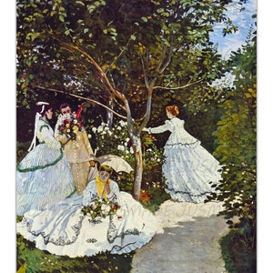 Women in the Garden (1866) CLAUDE MONET Vintage Painting Poster -Unframed- Premium Art Print
