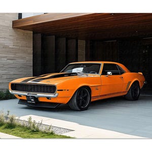 1960s Classic American Muscle Car (Camaro Inspired) Poster -Unframed- Print