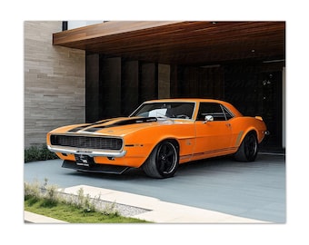 1969年式シボレー カマロ Z28 RS クラシックマッスルポスター 24x36