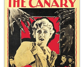 Cat and the Canary Vintage Movie Poster – 1927 Silent Horror, Wall Art Print