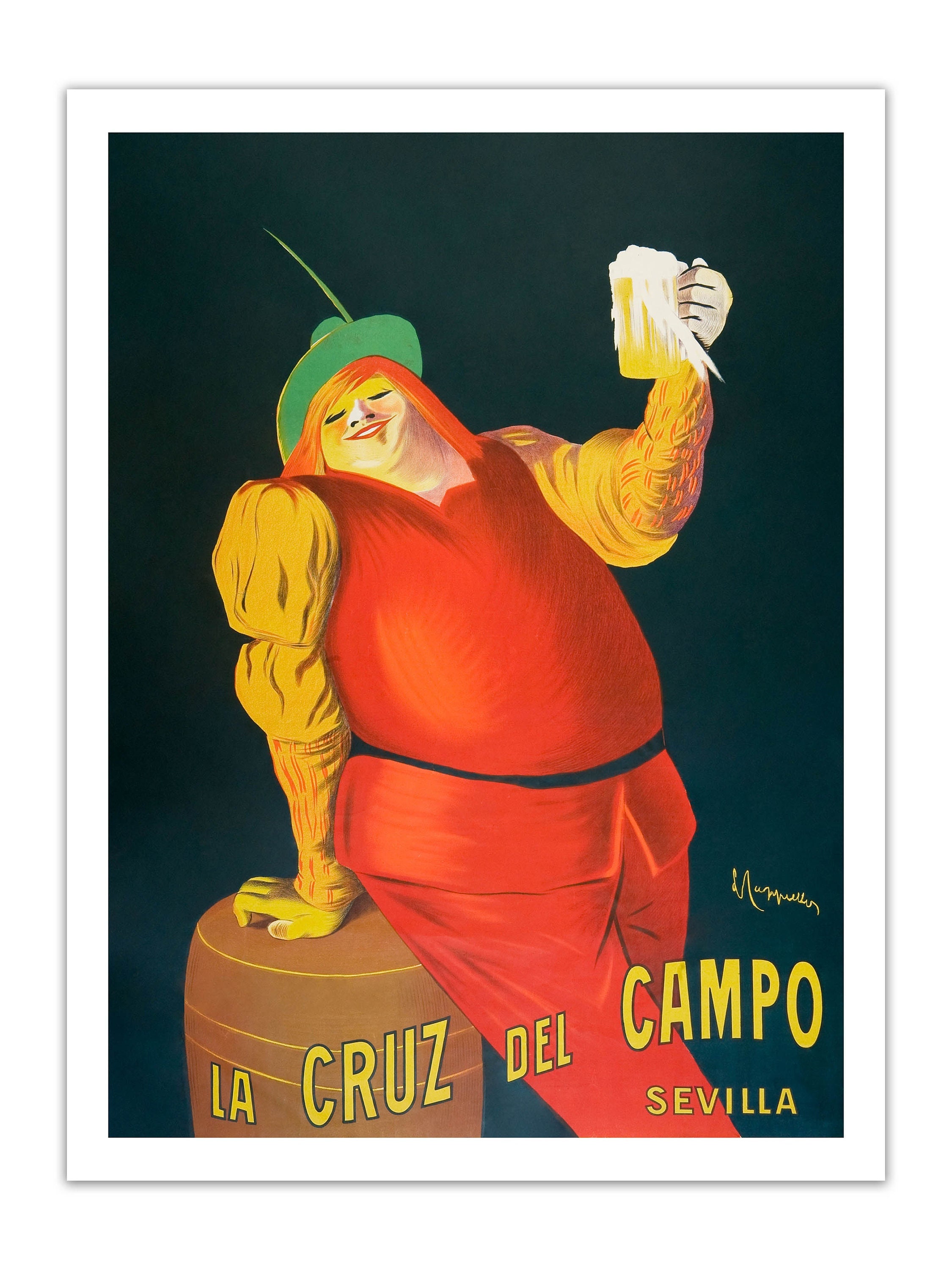 La Cruz del Campo beers LEONETTO CAPPIELLO Vintage Illustration 1906 Poster Art Print