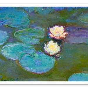 Nympheas (1897–1898) CLAUDE MONET Vintage Painting Poster -Unframed- Premium Art Print