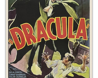 Dracula 1931 Poster Style F Bela Lugosi Vampire Horror Wall Art Decor Print
