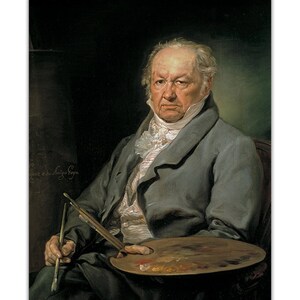 Portrait of FRANCISCO GOYA by Vincente Lopez (Borderless) Painting Reprint