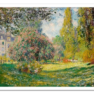 The Parc Monceau (1876) CLAUDE MONET Vintage Painting Poster -Unframed- Premium Art Print