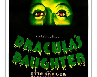 Dracula’s Daughter Poster 1936 Vintage Horror Vampire Wall Art Decor Print