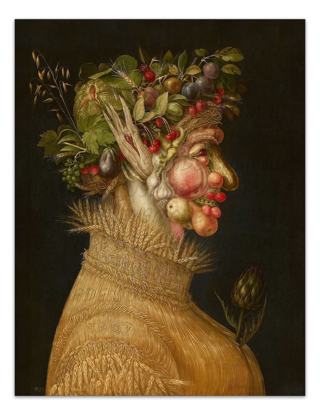 Giuseppe Arcimboldo SUMMER 1589 (borderless) Vintage Painting, Premium ...