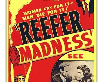 Reefer Madness Movie Poster – 1936 Cult Propaganda Vintage Marijuana Film Retro Print