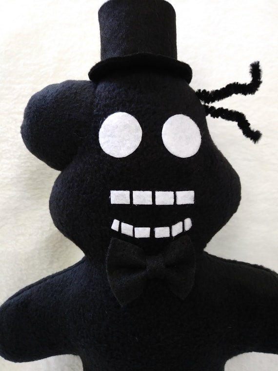 Shadow Freddy Black Withered Version Handmade Fnaf Plush by 