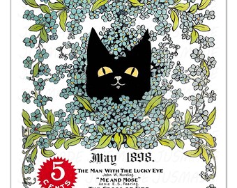 黒猫: オリジナル短編小説の月刊誌、7 月号、希少なヴィンテージ