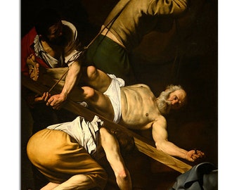 The CRUCIFIXION of SAINT PETER Michelangelo Caravaggio 1601 Reproduction