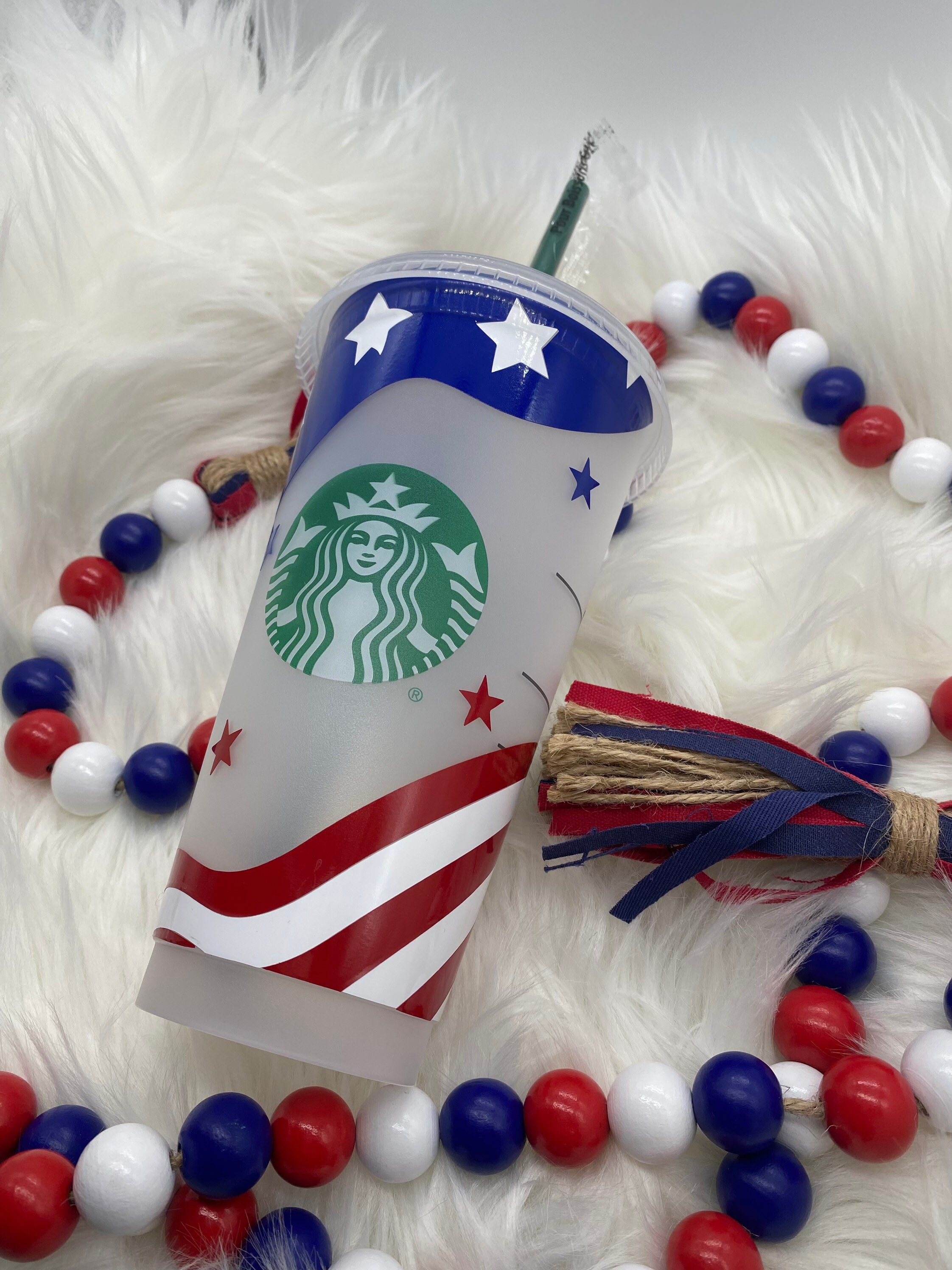 4th of July Starbucks Cup American Flag Starbucks Cup Etsy