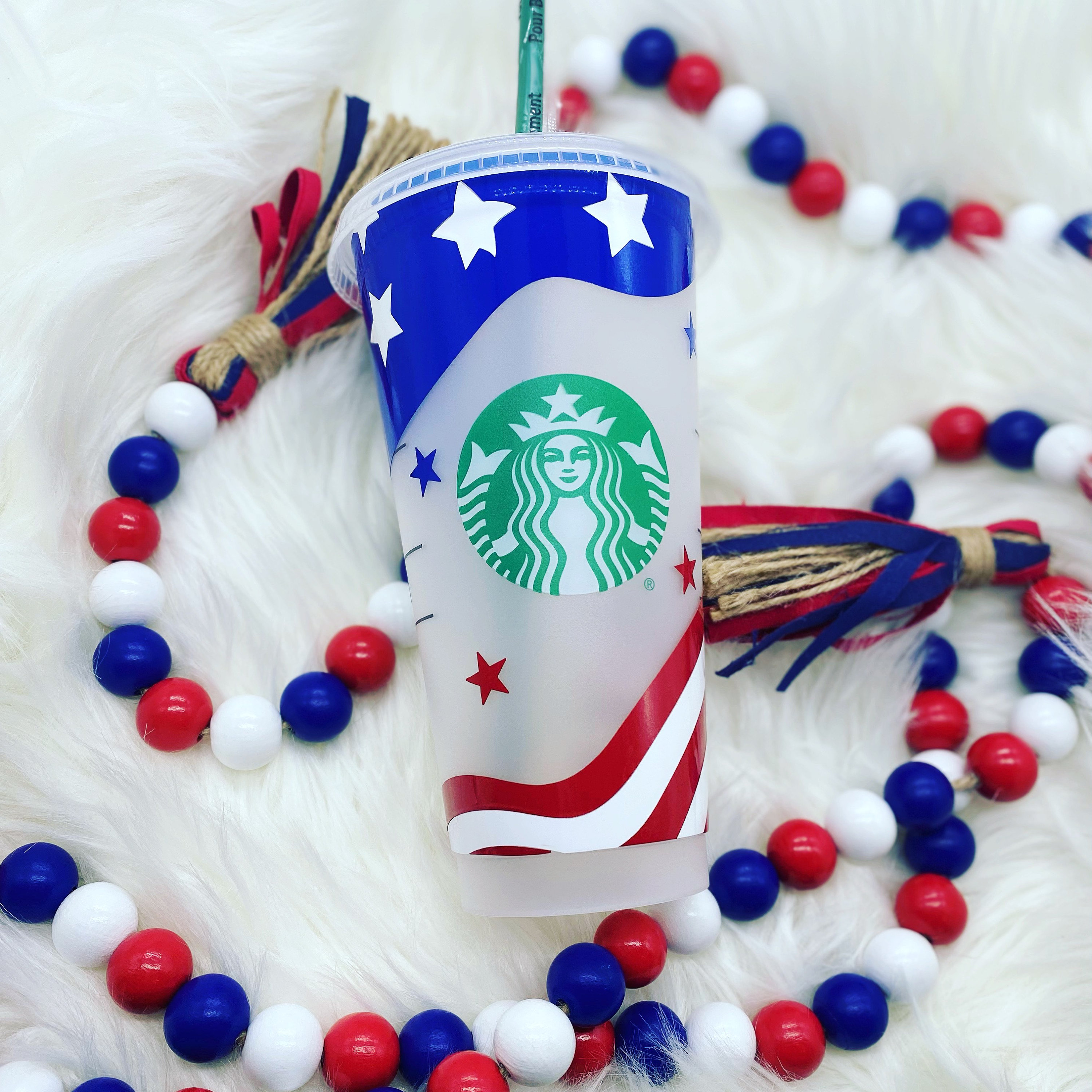 4th of July Starbucks Cup American Flag Starbucks Cup Etsy