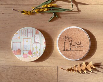 Ceramic Coaster – To See the World | Inspired by NSW Art Gallery
