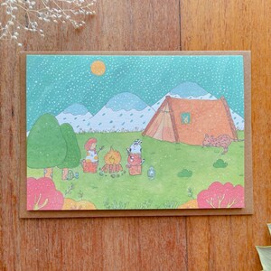 It's Camping Time Greeting card/travel diary/ Sydney Scenery Australia scenery/watercolor   illustration/ card