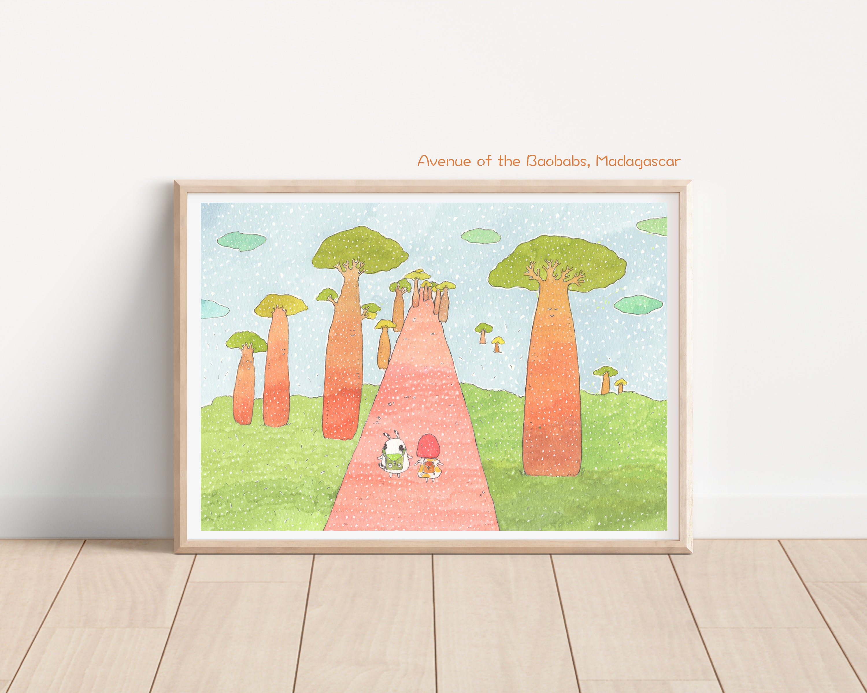 マダガスカル　バオバブ　絵画　キャンバス画　風景画　インテリア il_fullxfull.6235373865_snns.jpg