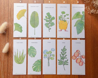 Leafy bookmarks collection/ Australian Native plants bookmarks/ ink pen/ watercolor/stationary/ reading bookmark