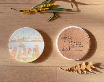 Ceramic Coaster – Capybara Sydney Picnic