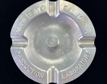 Vintage Aluminum Ashtray University California Production Laboratory