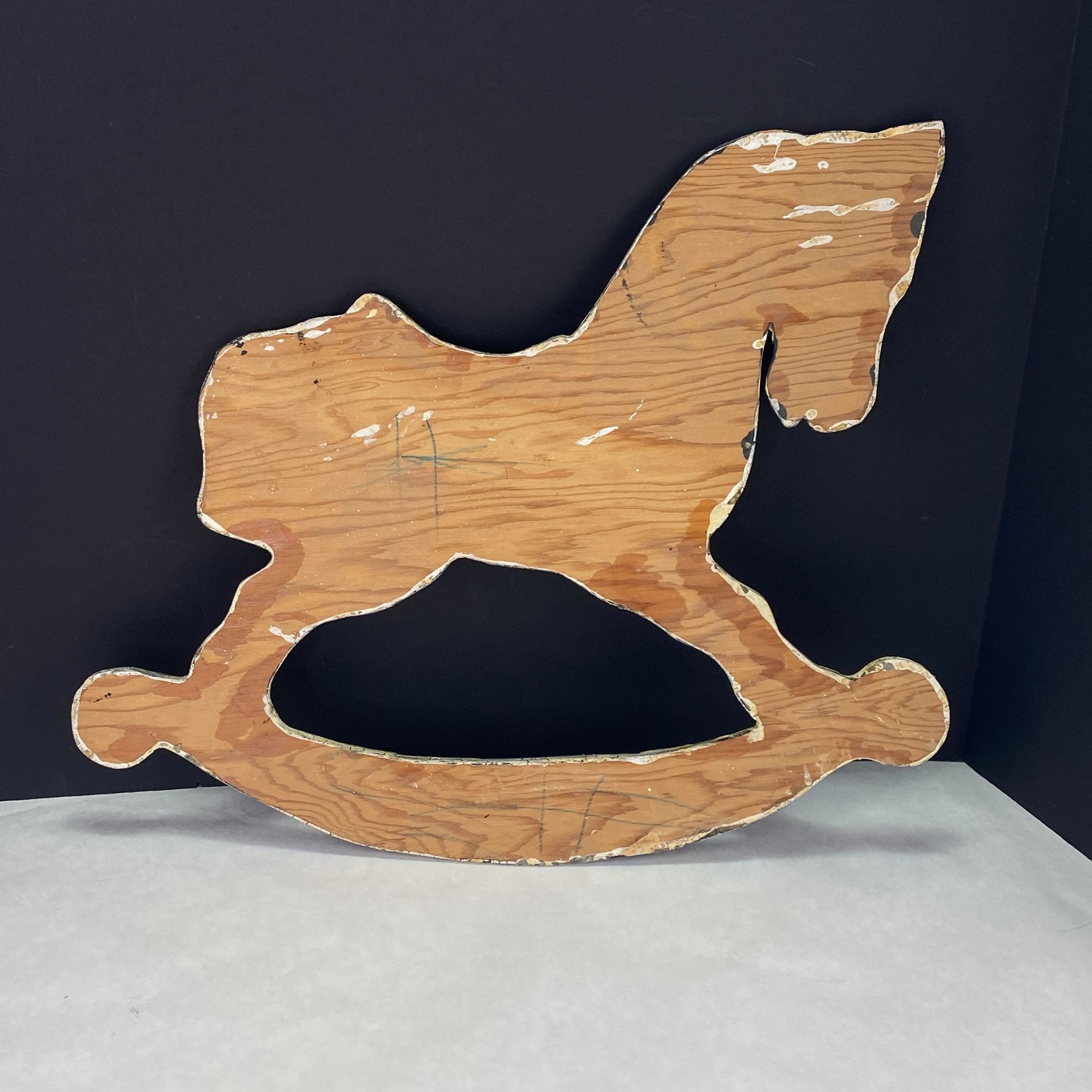 Vintage Crackle Paint Rocking Horse Plaque Wall Decor Hand Etsy