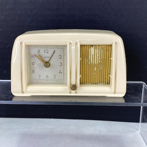 vintage Rensie Art Déco boîte à musique réveil mouvement Thorens