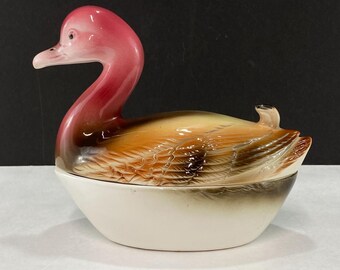 Vintage Nippon Yoko Boeki Duck Candy Storage Box
