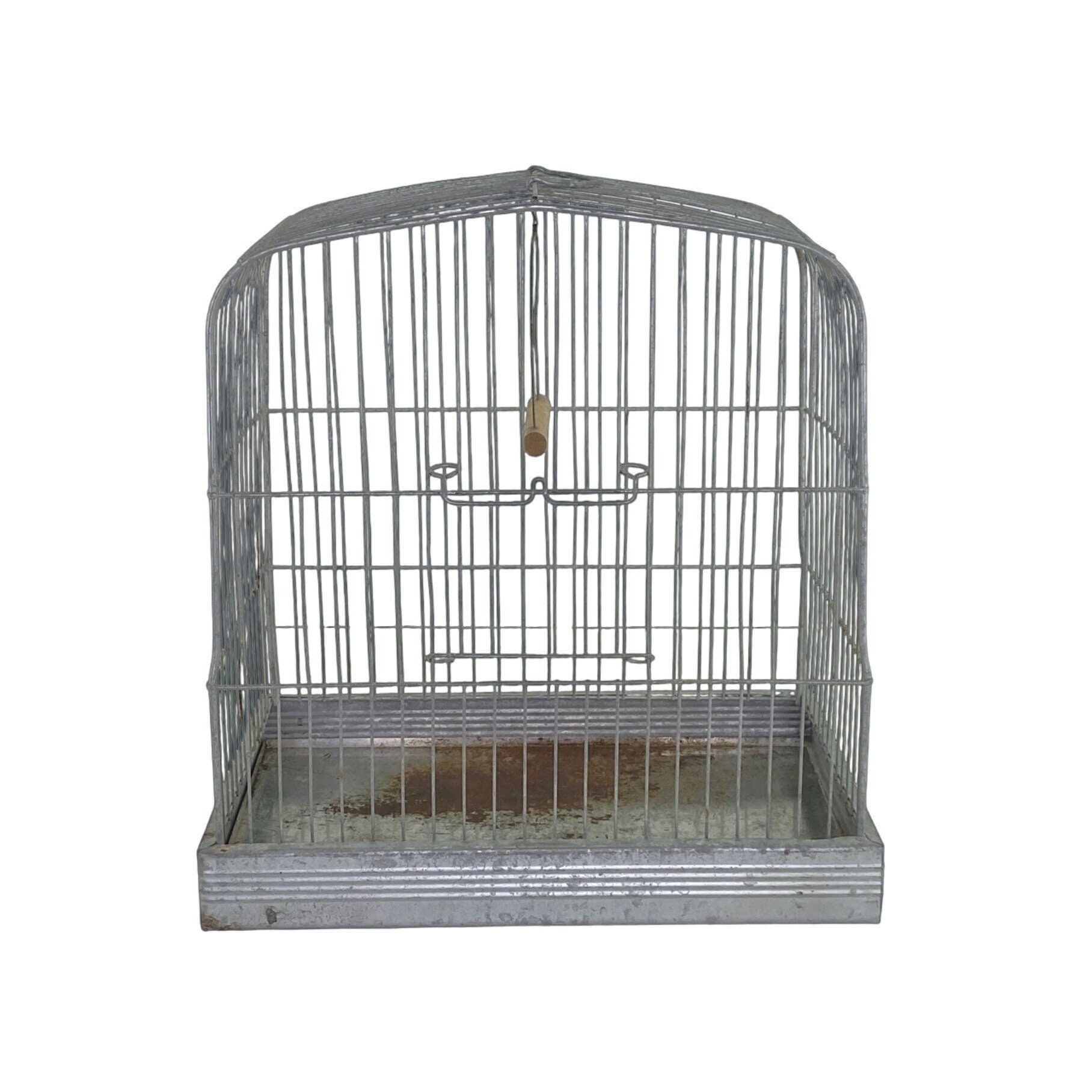 White 18-inch Medium Parakeet Wire Bird Cage for Budgie Parakeets