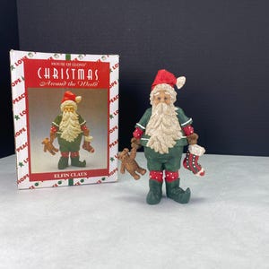 Vintage House of Lloyd 1997 Christmas Around The World Elfin Clause Candle Holder