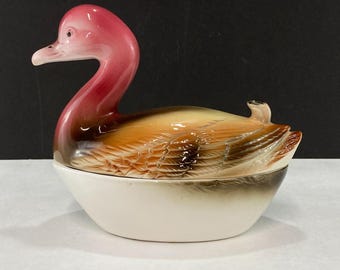 Caja de dulces vintage Nippon Yoko Boeki Duck