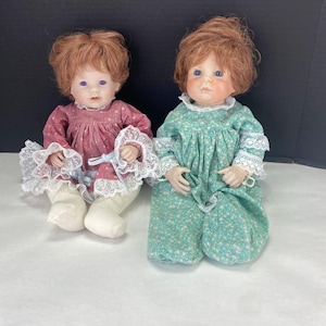 Boots Tyner Reproduction Porcelain Dolls Lot of 2 Peaches and Gum Drop